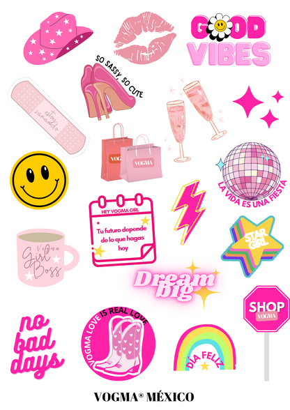 Stickers Pink Power